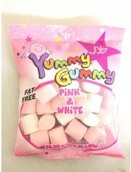 Yummy Gummy Marshmallow Pink & White x 1